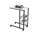 Ver imagem 2 de Mesa Lateral de Apoio Industrial com Rodízio Fit Yescasa Branco