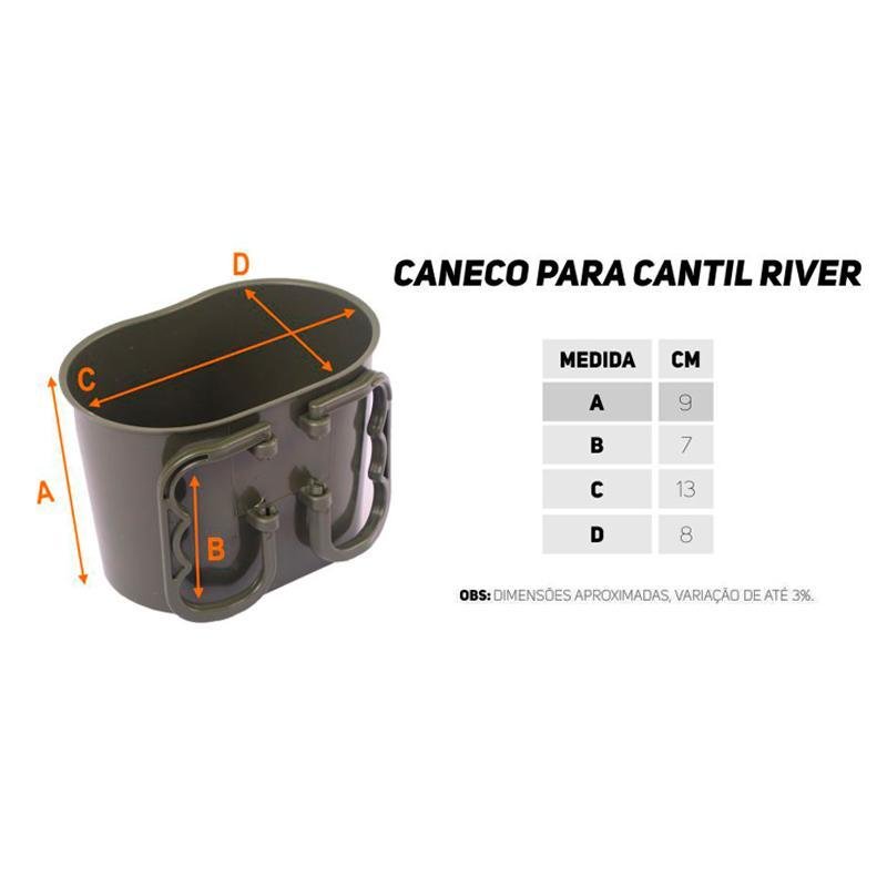 Kit Cantil + Caneco Cantil Polipropileno + Porta Cantil Usa - 4