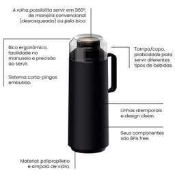 Garrafa Termica Exata Preto 1l Tramontina 61637/103 - 3