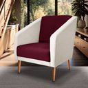 Ver imagem 1 de Poltrona Sala de Estar Monalisa Decorativo Suede:bordo