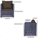 Ver imagem 2 de 2 Poltronas Madri Alumínio Corda Náutica Estofado 9 Trama Original