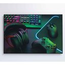 Ver imagem 3 de Quadro Estação Trabalho Gamer 120x80 Cm Vidro Impresso