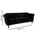 Ver imagem 2 de Namoradeira Chesterfield Elisabeth 3 Lugares Via Encanto Veludo Uva