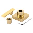 Ver imagem 3 de Acabamento para Registro Quadrado Alavanca Dourado Brilhante Chuveiro Banheiro Padrão Deca