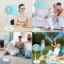 Ventilador Portátil Silencioso 7200mah Dobrável Usb 110/220v Cor:rosa;tamanho:u - 4
