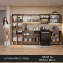 Ver imagem 6 de Armário de Cozinha Completa 293cm Rustic/preto Emilly Madesa 05