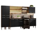 Ver imagem 3 de Armário de Cozinha Completa 293cm Rustic/preto Emilly Madesa 05