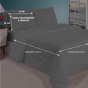 Ver imagem 4 de Kit Roupa de Cama Casal com Cobre Leito de Verão 5 Peças Cinza Casa Dona