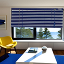 Ver imagem 6 de Persiana Horizontal Aluminio 25mm Azul 50 (l) X 45 (a) Cm Cortina C/ Kit de Instalação 0,50 X 0,45