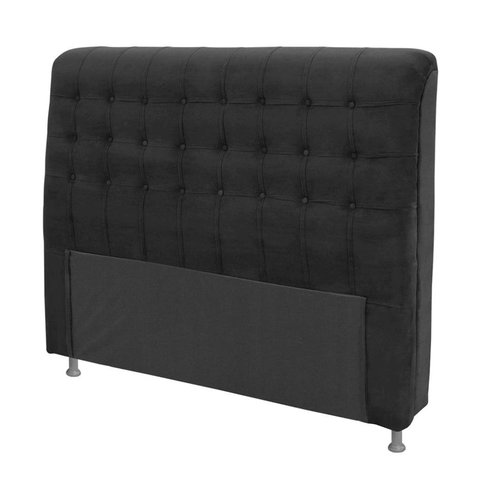 Cabeceira Dama New Plus King Size 1950mm Suede Negro - Simbal