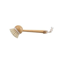 Escova Multiuso de Limpeza com Cabo de Bambu Louça Cozinha - Branco - 3