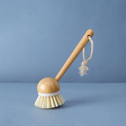 Escova Multiuso de Limpeza com Cabo de Bambu Louça Cozinha - Branco - 2