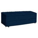 Ver imagem 1 de Calçadeira Baú Sapateira 160cm Ayla Suede Tampo Reto