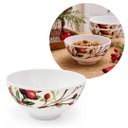 Ver imagem 6 de Kit 6 Tigelas Bowl Natalina em Melamina 300ml Folhagens e Azevinhos - Magizi