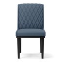 Ver imagem 5 de Cadeira Sala de Jantar Base Madeira Preto Kit 4 Sofia Suede Azul Marinho D03 - D'Rossi