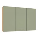 Ver imagem 1 de Armário Aéreo para Cozinha 100% MDF 120 cm 3 Portas Lótus Carvalho/Verde
