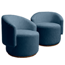 Ver imagem 2 de Kit 02 Poltrona Decorativa Orgânica Espanha para Sala Bouclê:azul Marinho