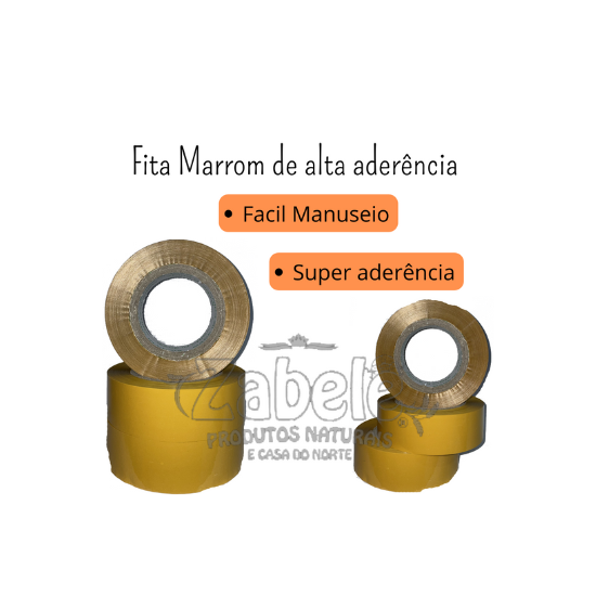 Fita Adesiva Larga Para Fechar Caixas Marrom Zabelê Naturais - 3