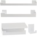 Ver imagem 5 de Kit de Acessórios para Banheiro 4 Peças Adesivo Branco F.elg