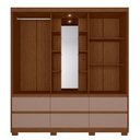 Ver mais imagens de Guarda-Roupa 2 Portas e 6 Gavetas Atena Marrom/Nogueira/Capuccino