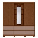 Ver imagem 4 de Guarda-Roupa 2 Portas e 6 Gavetas Atena Marrom/Nogueira/Capuccino
