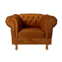 Ver imagem 3 de Poltrona Chesterfield Capitone Veludo Terra Cota Decorativa / Sala, Tv, Estar, Recepção