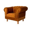 Ver imagem 2 de Poltrona Chesterfield Capitone Veludo Terra Cota Decorativa / Sala, Tv, Estar, Recepção