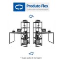 Ver imagem 4 de Escrivaninha Mesa Escritório com Estante Home Office Fit 130cm Industrial Yescasa Branco
