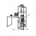 Ver imagem 3 de Escrivaninha Mesa Escritório com Estante Home Office Fit 130cm Industrial Yescasa Branco