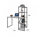 Ver imagem 3 de Escrivaninha Mesa Escritório com Estante 130cm Home Office Fit Yescasa
