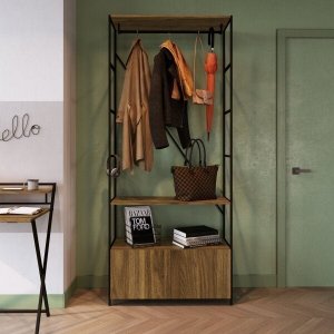 Estante Closet 2 Portas 2 Prateleiras 1 Cabideiro Sw010 