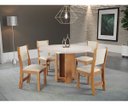 Ver imagem 2 de Conjunto Sala de Jantar Mesa Redonda com 4 Cadeiras Jady e Sol - Mel-offwhite