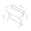 Ver imagem 4 de Escrivaninha Mesa Escritório Dobrável SW014 1 Prateleira 93cm Preto e Noce Oro Marrom