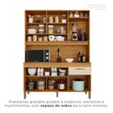 Ver imagem 5 de Cozinha Compacta 6 Portas 1 Gaveta Nápoles Marrom/Cinamomo/Off White Acetinado