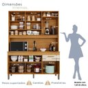 Ver imagem 5 de Cozinha Compacta 6 Portas 1 Gaveta Nápoles Marrom/Cinamomo/Off White Acetinado