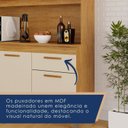 Ver imagem 7 de Cozinha Compacta 6 Portas 1 Gaveta Nápoles Marrom/Cinamomo/Off White Acetinado