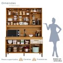 Ver imagem 4 de Cozinha Compacta 6 Portas 1 Gaveta Nápoles Marrom/Cinamomo/Off White Acetinado
