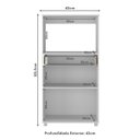 Ver imagem 7 de Balcão para Forno e Microondas Multimóveis 2 Portas 1 Gaveta Fg4060g Branco