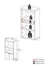 Ver imagem 4 de Balcão para Forno e Microondas Multimóveis 2 Portas 1 Gaveta Fg4060g Branco