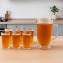 Ver imagem 2 de Jarra 1l com 6 Copos 265 Ml de Vidro Lila - Hauskraft