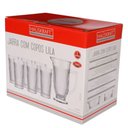 Ver imagem 3 de Jarra 1l com 6 Copos 265 Ml de Vidro Lila - Hauskraft