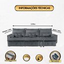 Ver imagem 4 de Sofá Elétrico Vibro Massagem Fusion 3,90m-chumbo