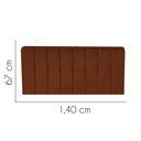 Ver imagem 2 de Painel Estofada Kiara 140cm Casal Box Quarto Suede Terracota Telha - Ahazzo Móveis