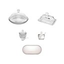 Ver imagem 1 de Kit Queijeira + Manteigueira + Açucareiro + Meleira + Travessa Pearl Wolff Transparente