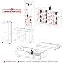 Ver imagem 4 de Quarto Infantil Completo com Minicama Montessoriana e Colchão Incluso Encanto Multimóveis MP4893