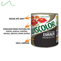 Tinta Esmalte Sintetico Branco 900ml Lukscolor Metal Madeira - 3