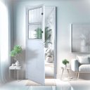 Ver imagem 2 de Porta Social Lambril Alumínio Branco 2.10 X 80 Lado Esquerdo – Hale