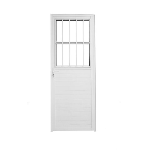 Porta Social Lambril Alumínio Branco 2.10 X 80 Lado Esquerdo – Hale