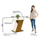 Ver imagem 2 de Mesa de Jantar com Tampo em MDF 160cm com Vidro Zuri Casa 812