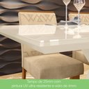 Ver imagem 4 de Mesa de Jantar com Tampo em MDF 160cm com Vidro Zuri Casa 812